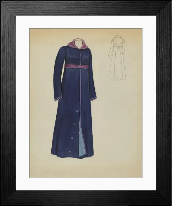 Framed Print : Coat, 1935 / 1942. Creator: Jessie M. Benge Framed Print : Coat, 1935 / 1942. Creator: Jessie M. Benge