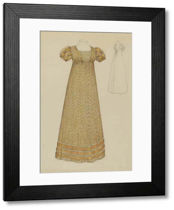 Framed Print : Dress, c. 1936. Creator: Jessie M. Benge Framed Print : Dress, c. 1936. Creator: Jessie M. Benge