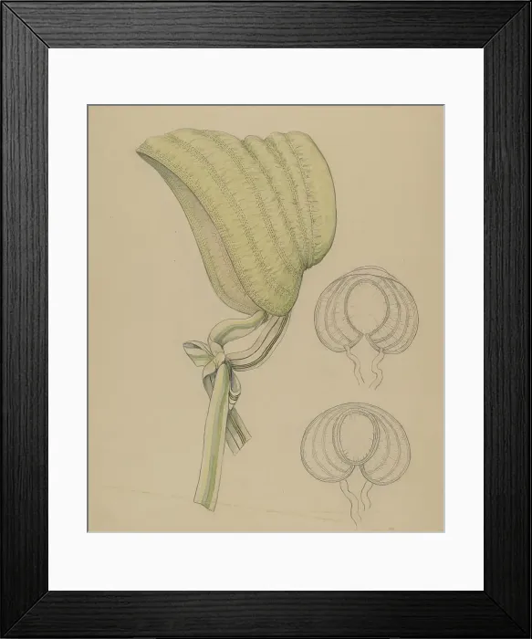 Framed Print : Bonnet, c. 1936. Creator: Jessie M. Benge Framed Print : Bonnet, c. 1936. Creator: Jessie M. Benge