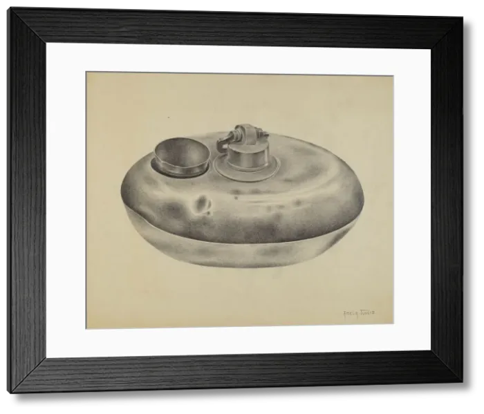 Framed Print : Hot Water Dish and Beaker, c. 1936. Creator: Amelia Tuccio Framed Print : Hot Water Dish and Beaker, c. 1936. Creator: Amelia Tuccio