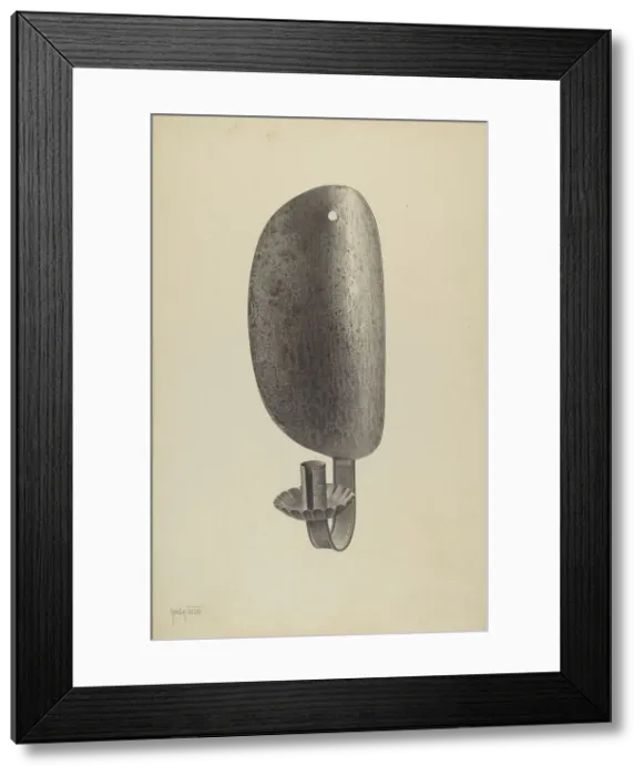 Framed Print : Candle Sconce, c. 1940. Creator: Amelia Tuccio Framed Print : Candle Sconce, c. 1940. Creator: Amelia Tuccio