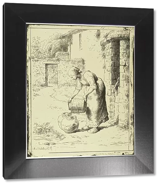 Woman Emptying a Pail, 1862–63, published 1921. Creator: Jean Francois Millet
