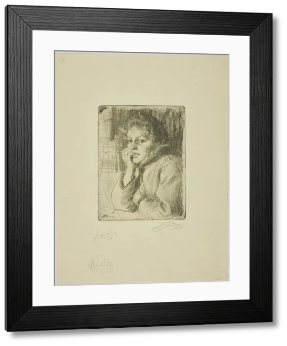 Framed Print : Kesti, a Mora Peasant, 1906. Creator: Anders Leonard Zorn Framed Print : Kesti, a Mora Peasant, 1906. Creator: Anders Leonard Zorn