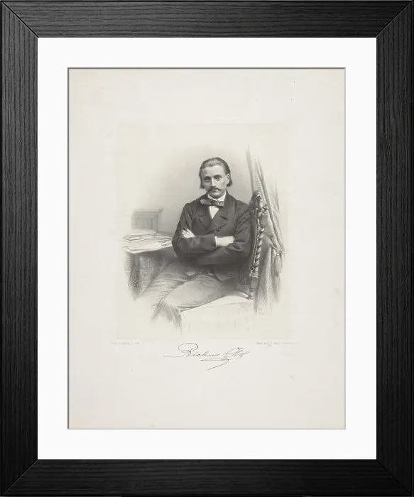 Framed Print : Portrait of the conductor and composer Richard Hol (1825-1904), ca 1860. Creator: Chimaer van Oudendorp, Wilhelmus Cornelis (1822-1873) Framed Print : Portrait of the conductor and composer Richard Hol (1825-1904), ca 1860. Creator: Chimaer van Oudendorp, Wilhelmus Cornelis (1822-1873)