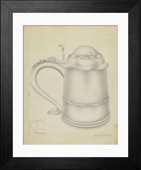 Framed Print : Silver Tankard, 1937. Creator: Amelia Tuccio Framed Print : Silver Tankard, 1937. Creator: Amelia Tuccio