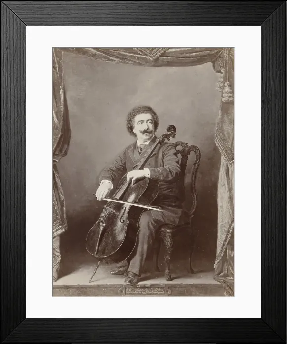 Framed Print : Portrait of the cellist and composer Joseph Hollman (1852-1926), c. 1890. Creator: Mniszech, Andrzej Jerzy (1823-1905) Framed Print : Portrait of the cellist and composer Joseph Hollman (1852-1926), c. 1890. Creator: Mniszech, Andrzej Jerzy (1823-1905)