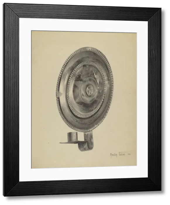 Framed Print : Candle Sconce, 1938. Creator: Amelia Tuccio Framed Print : Candle Sconce, 1938. Creator: Amelia Tuccio