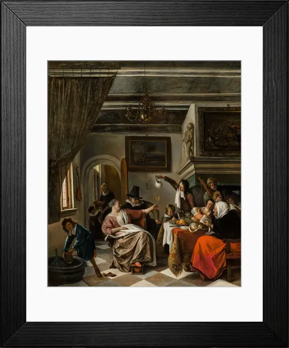 Framed Print : As the Old Sing, So Pipe the Young, 1662. Creator: Steen, Jan Havicksz (1626-1679) Framed Print : As the Old Sing, So Pipe the Young, 1662. Creator: Steen, Jan Havicksz (1626-1679)