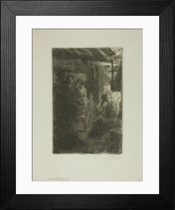 Framed Print : Dance at Gopsmor, 1906. Creator: Anders Leonard Zorn Framed Print : Dance at Gopsmor, 1906. Creator: Anders Leonard Zorn