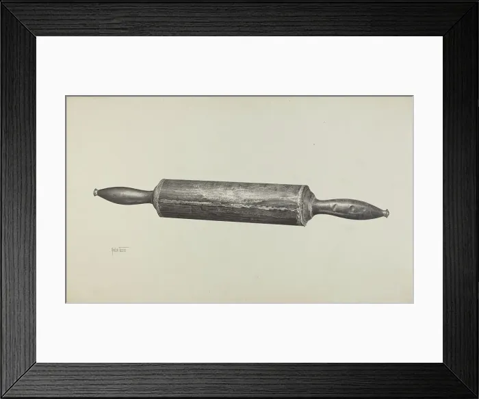 Framed Print : Rolling Pin, c. 1941. Creator: Amelia Tuccio Framed Print : Rolling Pin, c. 1941. Creator: Amelia Tuccio