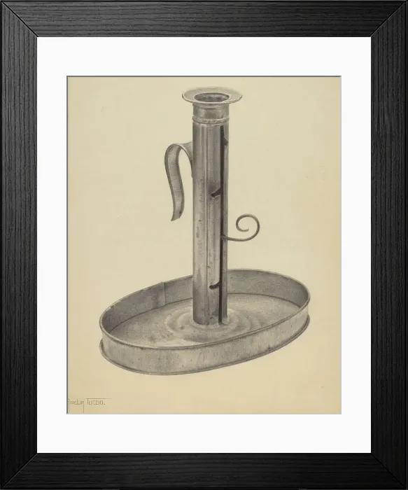 Framed Print : Candlestick, c. 1938. Creator: Amelia Tuccio Framed Print : Candlestick, c. 1938. Creator: Amelia Tuccio
