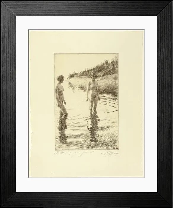 Framed Print : Shallow, 1913. Creator: Anders Leonard Zorn Framed Print : Shallow, 1913. Creator: Anders Leonard Zorn