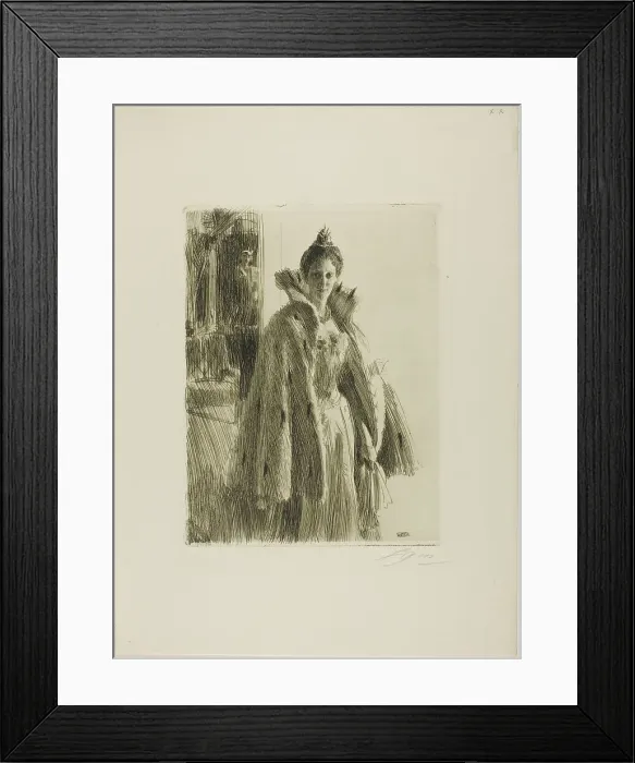 Framed Print : H. R. H. Princess Ingeborg of Sweden II, 1900. Creator: Anders Leonard Zorn Framed Print : H. R. H. Princess Ingeborg of Sweden II, 1900. Creator: Anders Leonard Zorn