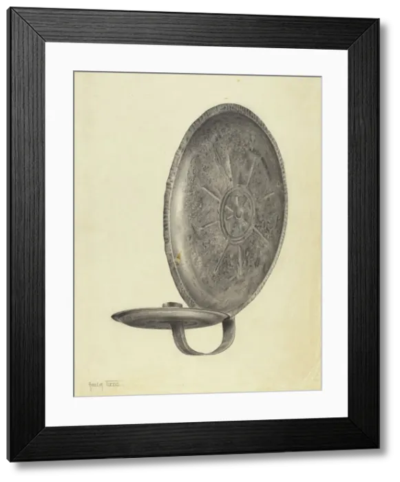 Framed Print : Sconce, c. 1939. Creator: Amelia Tuccio Framed Print : Sconce, c. 1939. Creator: Amelia Tuccio