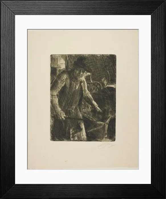 Framed Print : The Master-Smith, 1907. Creator: Anders Leonard Zorn Framed Print : The Master-Smith, 1907. Creator: Anders Leonard Zorn