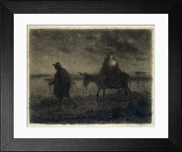 Framed Print : The Flight Into Egypt, c. 1864. Creator: Jean Francois Millet Framed Print : The Flight Into Egypt, c. 1864. Creator: Jean Francois Millet