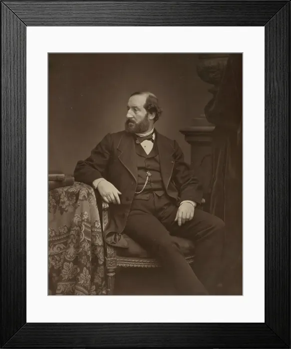 Framed Print : Portrait of Émile Augier (1820-1889), c. 1870. Creator: Adam-Salomon, Antoine Samuel (1818-1881) Framed Print : Portrait of Émile Augier (1820-1889), c. 1870. Creator: Adam-Salomon, Antoine Samuel (1818-1881)