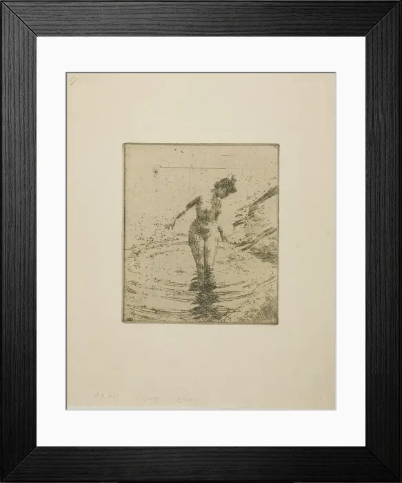 Framed Print : Cercles d'eau I, 1907. Creator: Anders Leonard Zorn Framed Print : Cercles d'eau I, 1907. Creator: Anders Leonard Zorn