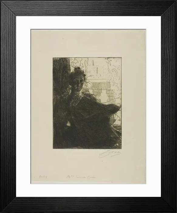 Framed Print : Mrs. Emma Zorn, 1900. Creator: Anders Leonard Zorn Framed Print : Mrs. Emma Zorn, 1900. Creator: Anders Leonard Zorn