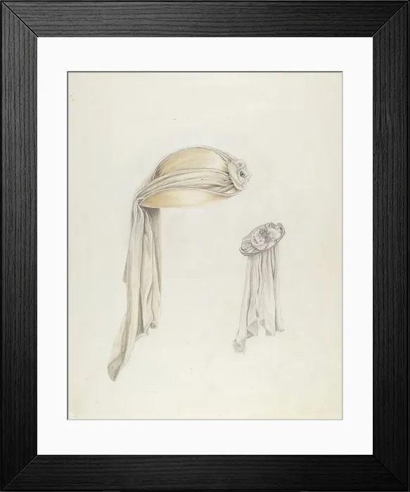 Framed Print : White Satin Hat, c. 1937. Creator: Lucien Verbeke Framed Print : White Satin Hat, c. 1937. Creator: Lucien Verbeke