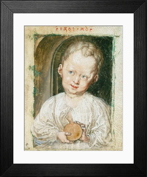 Framed Print : The Christ child holding the orb, 1493. Creator: Dürer, Albrecht (1471-1528) Framed Print : The Christ child holding the orb, 1493. Creator: Dürer, Albrecht (1471-1528)