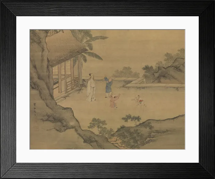 Framed Print : Idly Watching Children Catch Willow Flowers, Early16th cen. Creator: Zhou Chen, (Chou Ch'en) (ca. 1460-after 1535) Framed Print : Idly Watching Children Catch Willow Flowers, Early16th cen. Creator: Zhou Chen, (Chou Ch'en) (ca. 1460-after 1535)