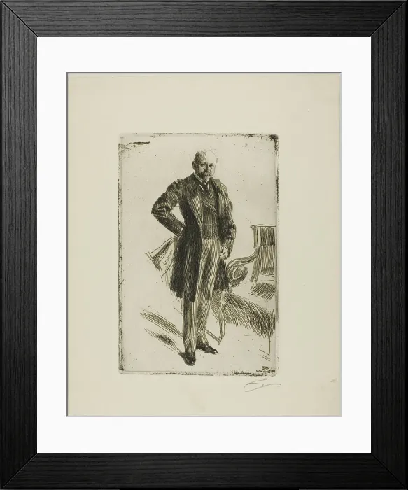Framed Print : Colonel Lamont I (Whole length), 1900. Creator: Anders Leonard Zorn Framed Print : Colonel Lamont I (Whole length), 1900. Creator: Anders Leonard Zorn
