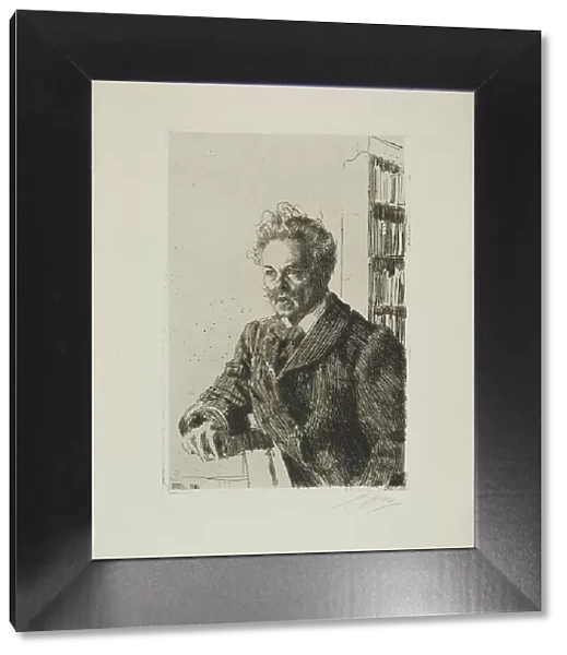 August Strindberg, 1910. Creator: Anders Leonard Zorn
