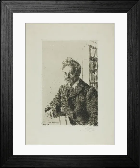 Framed Print : August Strindberg, 1910. Creator: Anders Leonard Zorn Framed Print : August Strindberg, 1910. Creator: Anders Leonard Zorn