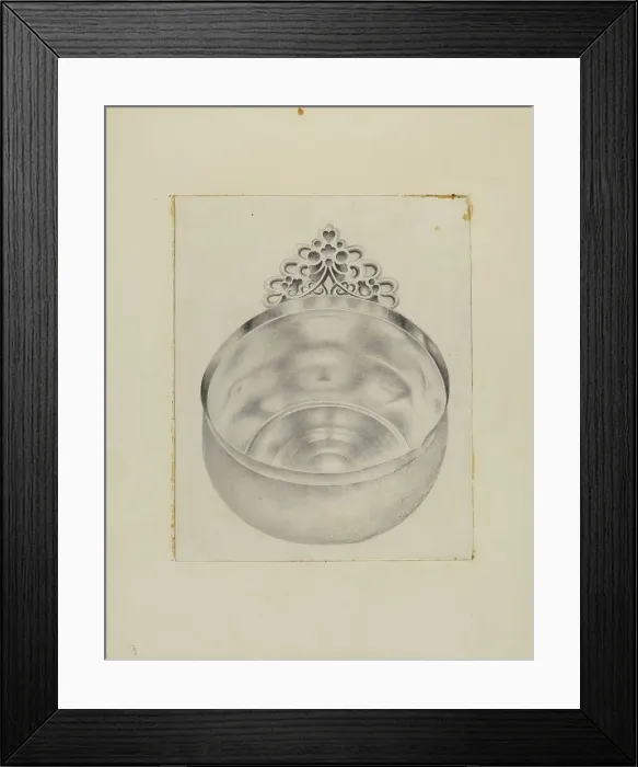 Framed Print : Silver Bowl, 1935 / 1942. Creator: Amelia Tuccio Framed Print : Silver Bowl, 1935 / 1942. Creator: Amelia Tuccio