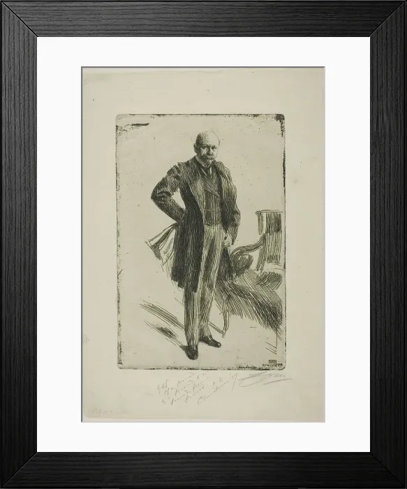 Framed Print : Colonel Lamont I (Whole length), 1900. Creator: Anders Leonard Zorn Framed Print : Colonel Lamont I (Whole length), 1900. Creator: Anders Leonard Zorn