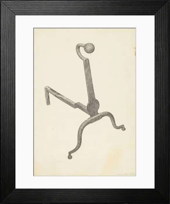 Framed Print : Andiron (one of pair), c. 1938. Creator: Maurice Van Felix Framed Print : Andiron (one of pair), c. 1938. Creator: Maurice Van Felix