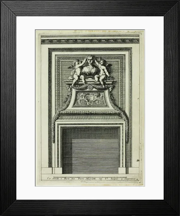 Framed Print : Chimneys in the Italian Manner, n.d. Creator: Jean le Pautre Framed Print : Chimneys in the Italian Manner, n.d. Creator: Jean le Pautre