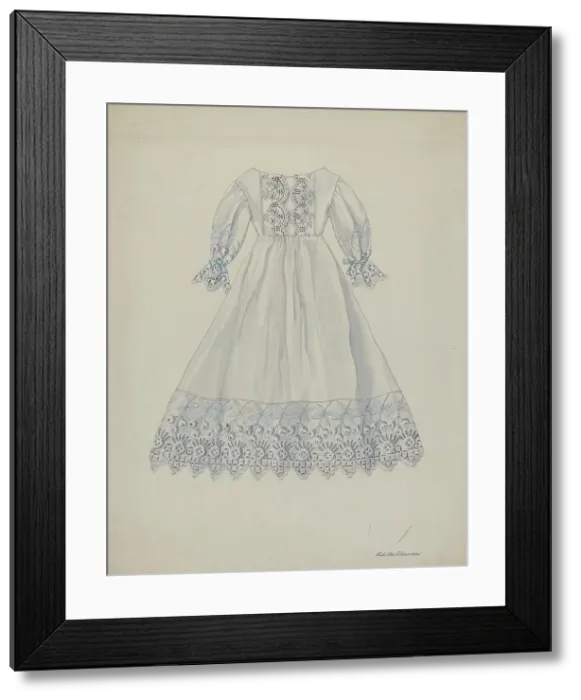 Framed Print : Doll's Dress, c. 1937. Creator: Edith Towner Framed Print : Doll's Dress, c. 1937. Creator: Edith Towner