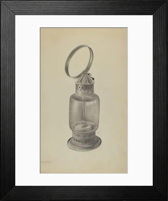 Framed Print : Hand Lantern, c. 1938. Creator: Amelia Tuccio Framed Print : Hand Lantern, c. 1938. Creator: Amelia Tuccio
