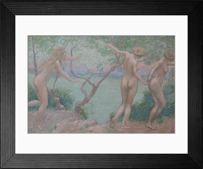 Framed Print : Trois grâces à Porquerolles, 1902. Creator: Auburtin, Jean Francis (1866-1930) Framed Print : Trois grâces à Porquerolles, 1902. Creator: Auburtin, Jean Francis (1866-1930)