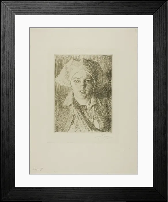 Framed Print : Gulli II, 1918. Creator: Anders Leonard Zorn Framed Print : Gulli II, 1918. Creator: Anders Leonard Zorn