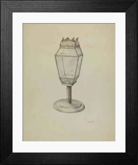 Framed Print : Lamp, c. 1939. Creator: Edith Towner Framed Print : Lamp, c. 1939. Creator: Edith Towner