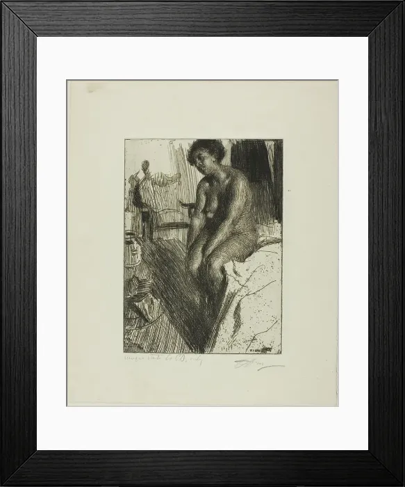 Framed Print : Sitting Negress, 1901. Creator: Anders Leonard Zorn Framed Print : Sitting Negress, 1901. Creator: Anders Leonard Zorn