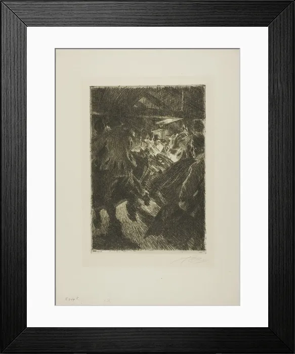Framed Print : Gopsmor Cottage, 1917. Creator: Anders Leonard Zorn Framed Print : Gopsmor Cottage, 1917. Creator: Anders Leonard Zorn