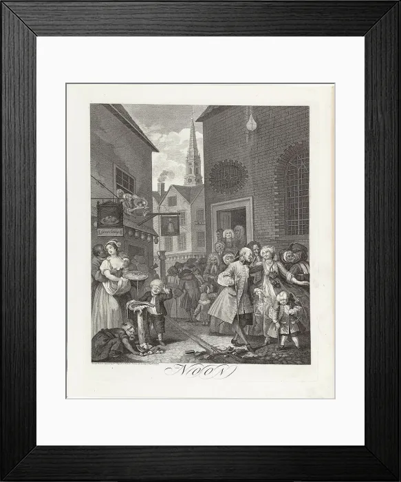 Framed Print : Noon, From the Series The Four Times of the Day, 1738. Creator: Hogarth, William (1697-1764). Noon, From the Series The Four Times of the Day, 1738. Creator: Hogarth, William (1697-1764) Framed Print : Noon, From the Series The Four Times of the Day, 1738. Creator: Hogarth, William (1697-1764). Noon, From the Series The Four Times of the Day, 1738. Creator: Hogarth, William (1697-1764)