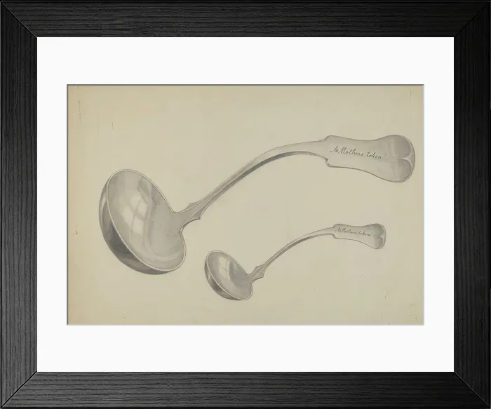 Framed Print : Spoon, c. 1937. Creator: Edith Towner Framed Print : Spoon, c. 1937. Creator: Edith Towner