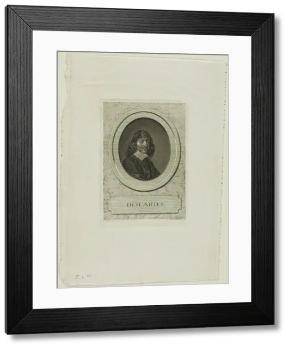 Framed Print : Descartes, n.d. Creator: Jean-Baptiste de Grateloup Framed Print : Descartes, n.d. Creator: Jean-Baptiste de Grateloup