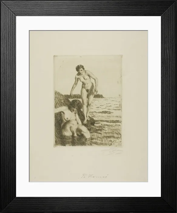 Framed Print : On Hemsö Island, 1917. Creator: Anders Leonard Zorn Framed Print : On Hemsö Island, 1917. Creator: Anders Leonard Zorn
