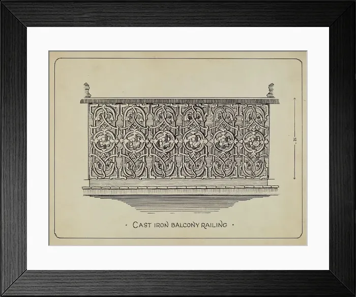 Framed Print : Balcony Railing, c. 1936. Creator: Lucien Verbeke Framed Print : Balcony Railing, c. 1936. Creator: Lucien Verbeke