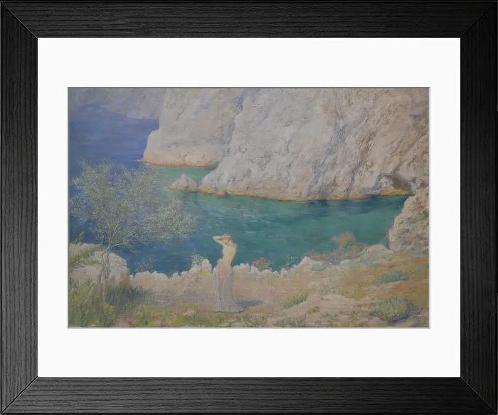 Framed Print : Le Matin (Calanque de Porquerolles), 1894. Creator: Auburtin, Jean Francis (1866-1930) Framed Print : Le Matin (Calanque de Porquerolles), 1894. Creator: Auburtin, Jean Francis (1866-1930)