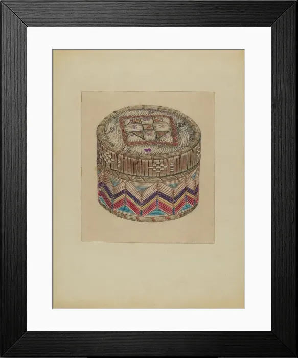 Framed Print : Basket, 1935. Creator: Michael Trekur Framed Print : Basket, 1935. Creator: Michael Trekur