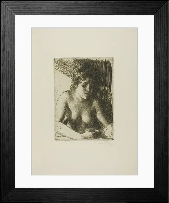 Framed Print : Bust, 1916. Creator: Anders Leonard Zorn Framed Print : Bust, 1916. Creator: Anders Leonard Zorn