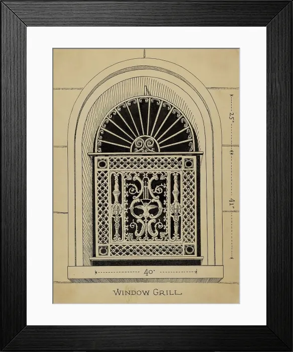 Framed Print : Window Grille, 1935 / 1942. Creator: Lucien Verbeke Framed Print : Window Grille, 1935 / 1942. Creator: Lucien Verbeke