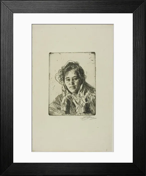 Framed Print : Young Girl from Mora (Kråkberg's Anna), 1903. Creator: Anders Leonard Zorn Framed Print : Young Girl from Mora (Kråkberg's Anna), 1903. Creator: Anders Leonard Zorn